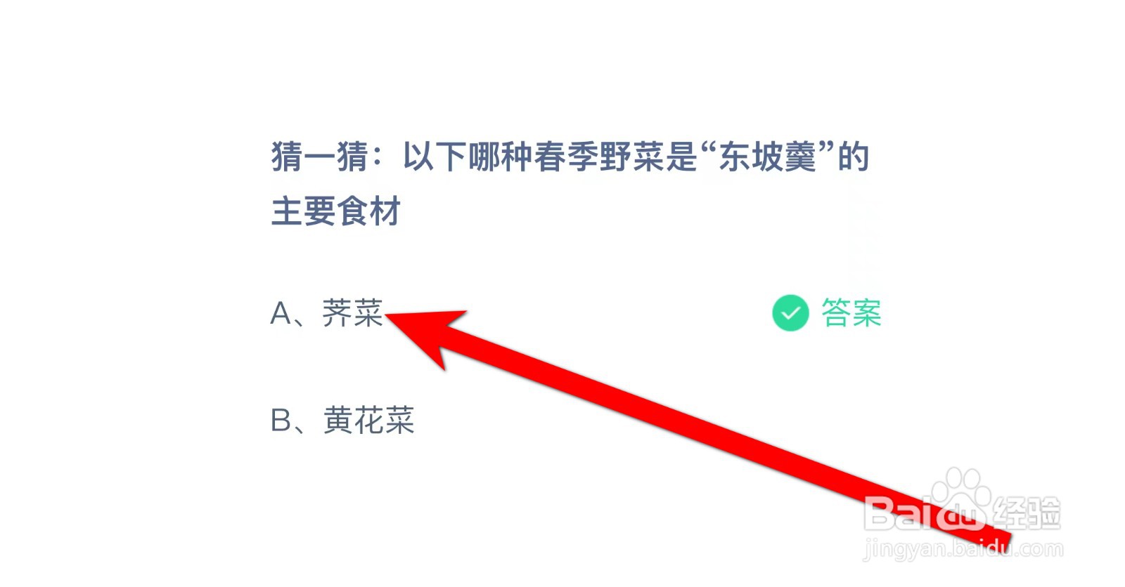 哪种春季野菜是东坡羹的主要食材蚂蚁庄园答案
