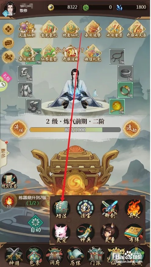 苍穹飞仙自动升级功法应该如何设置