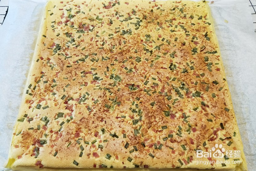 带你做葱香肉松蛋糕卷