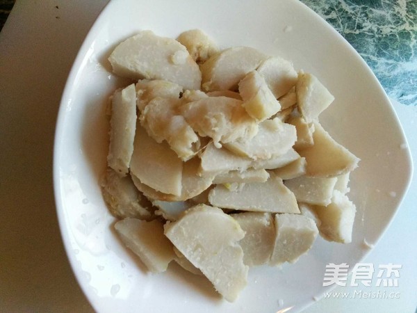 芋头炒海菜的做法