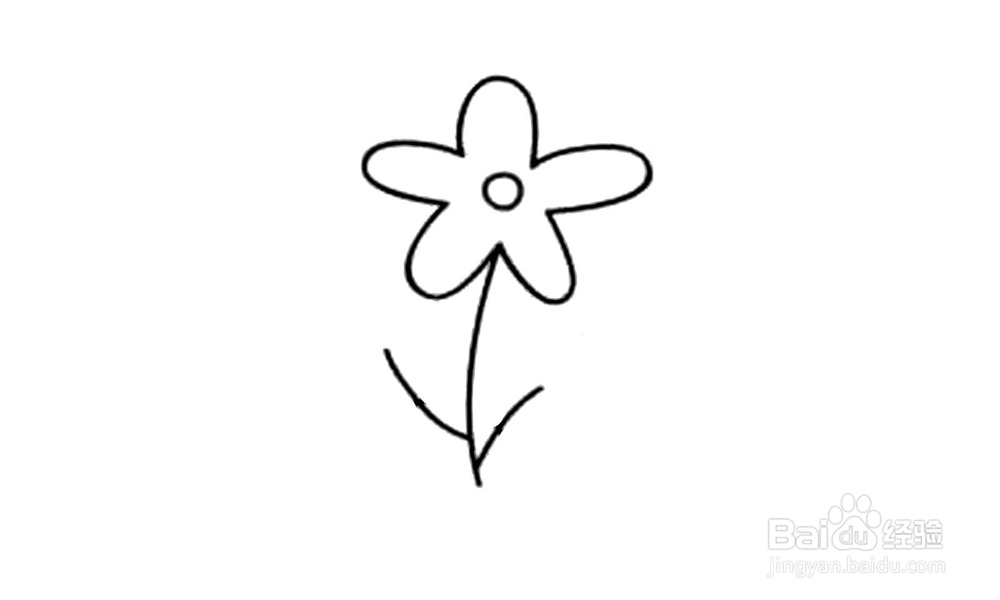 如何画出一朵小花