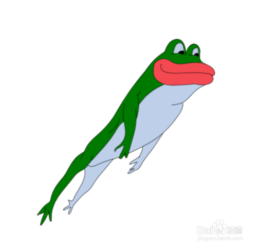 简笔画---跳跃中的青蛙画法