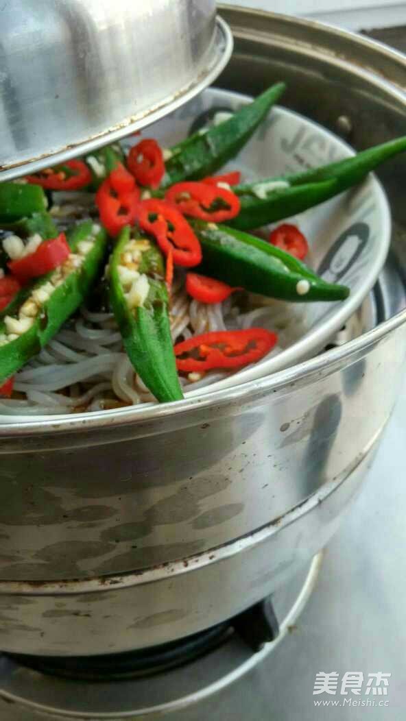 蒜蓉粉丝蒸秋葵