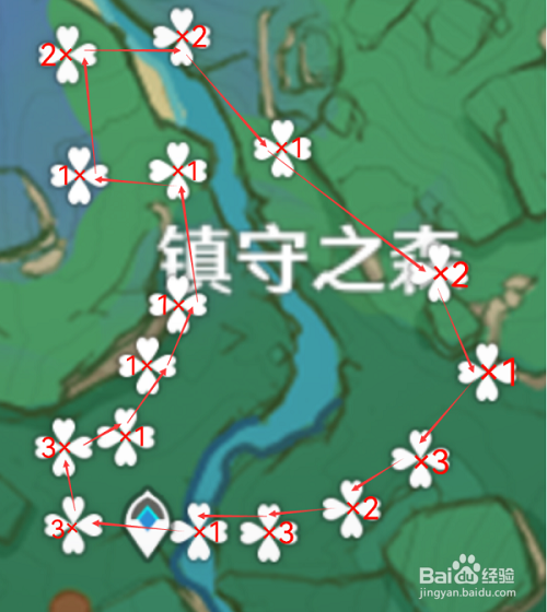 原神稻妻树木分布采集路线图一览