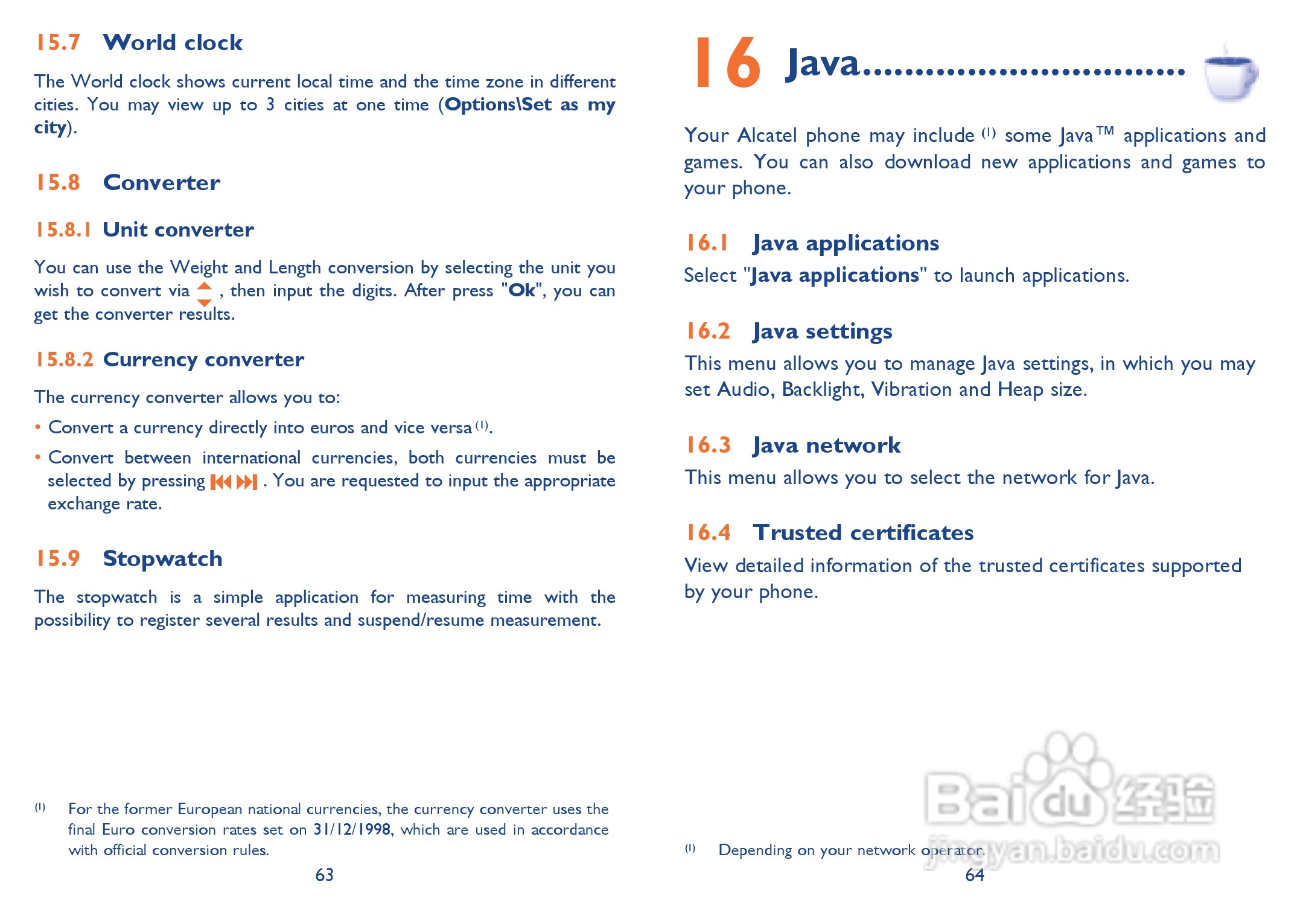 阿尔卡特Onetouch 665手机使用说明书:[4]