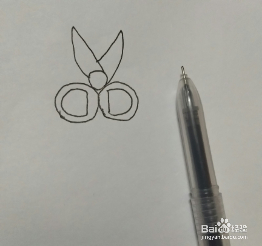 剪刀的简笔画怎么画呢？