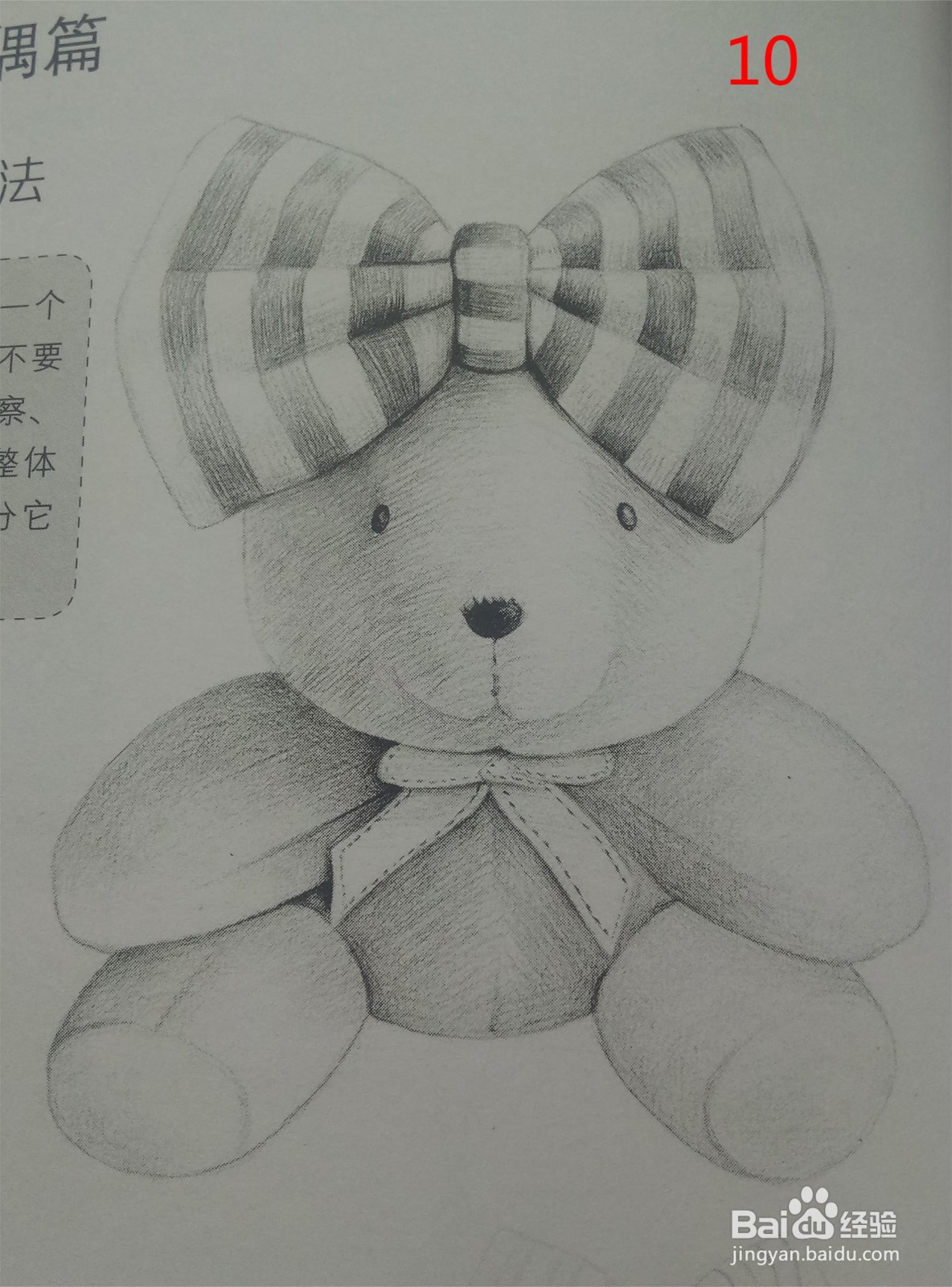 素描画——毛绒熊的画法