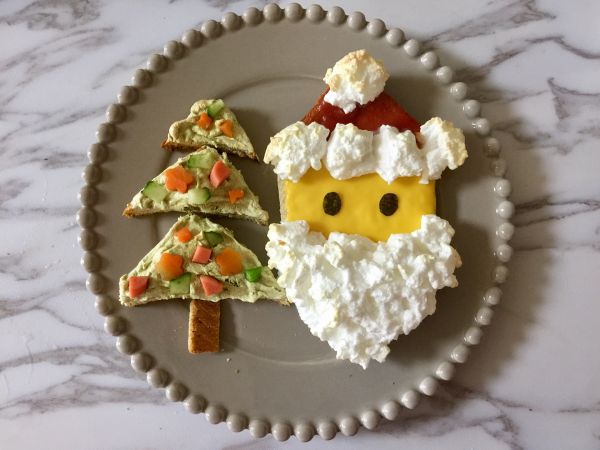 圣诞老人&圣诞树吐司#柏翠辅食节-营养佐餐#