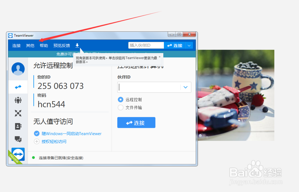 怎么设置teamviewer的主题为亮？