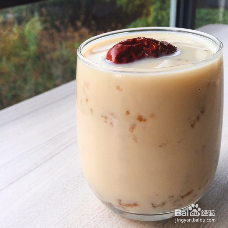 孩子爱吃的糖水红枣桃胶豆浆