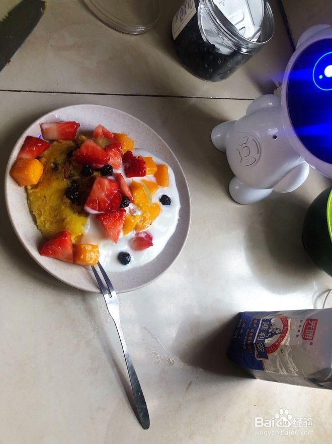 低脂酸奶水果蛋糕蒸蛋糕