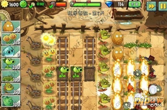 植物大战僵尸2狂野西部第八天二星攻略