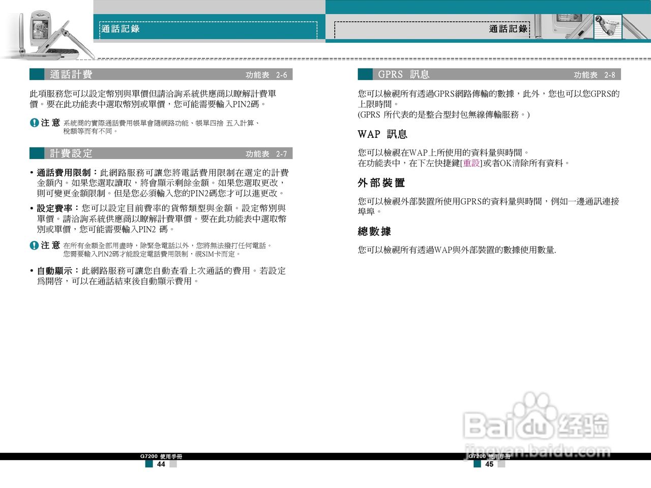 LG G7200手机使用手册:[3]