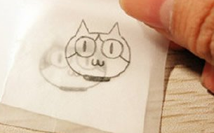 猫咪图案的橡皮章