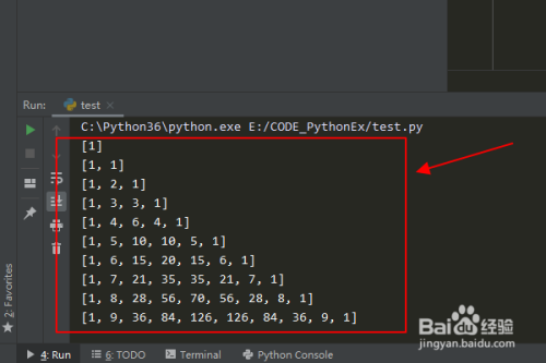 Python编程：怎么打印出杨辉三角形前十行