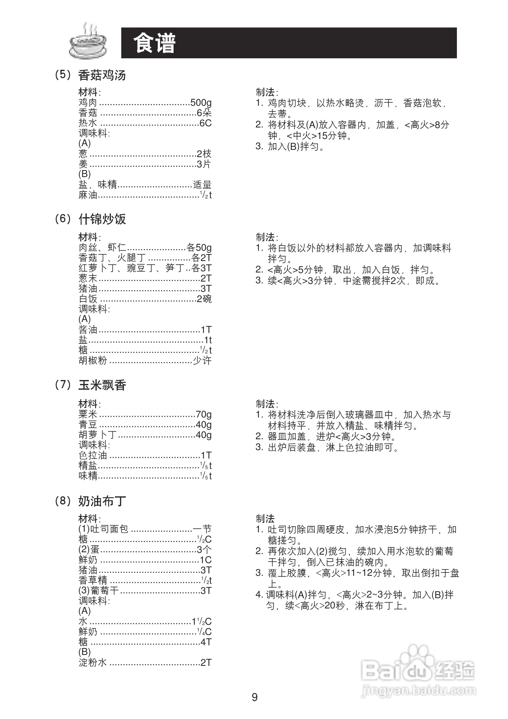Panasonic NN-RS21WF微波炉使用说明