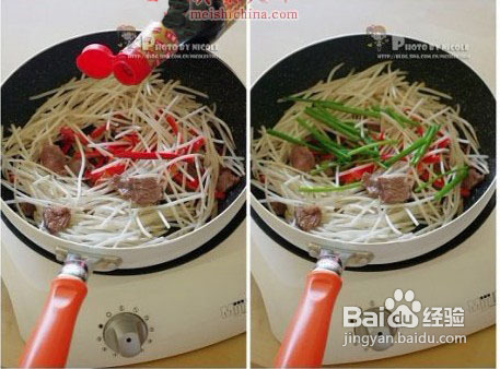 银针牛肉片的做法