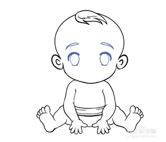 如何画一个婴儿