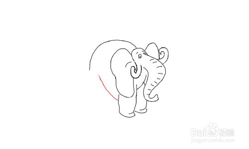 卡通大象简笔画怎么画