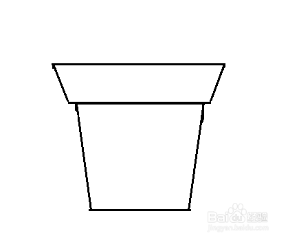 如何画盆栽的简笔画