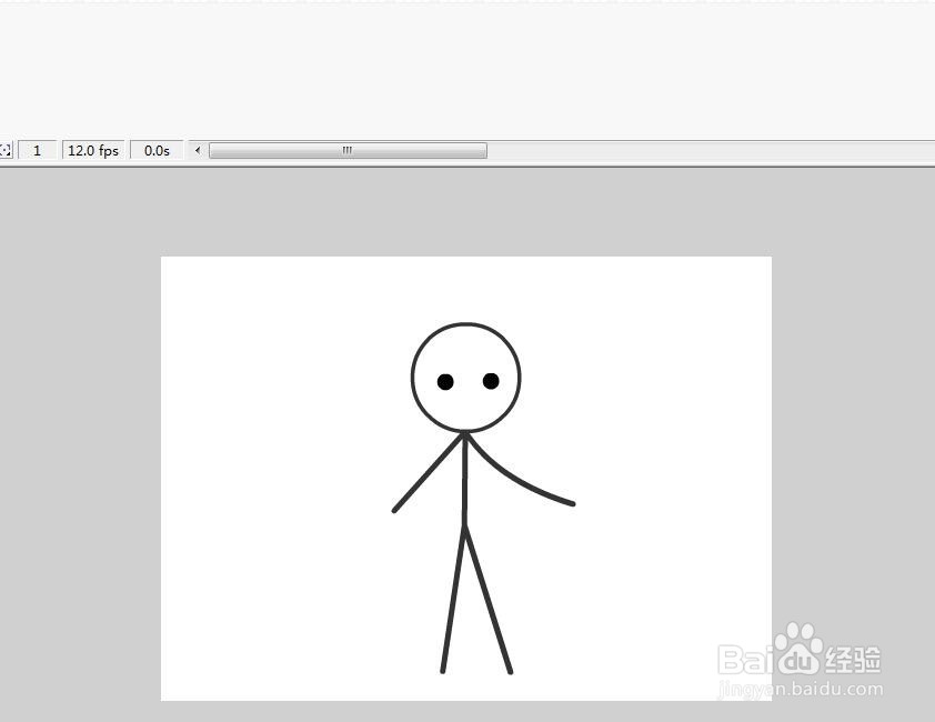 flash制作一个火柴人正面走路的动作教程