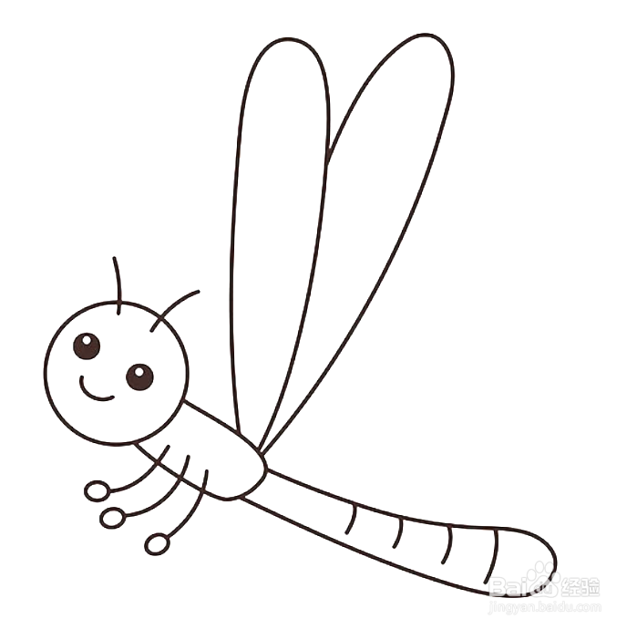 幼儿园如何教小朋友画蜻蜓的简笔画？