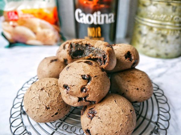 黑巧豆豆麻薯包