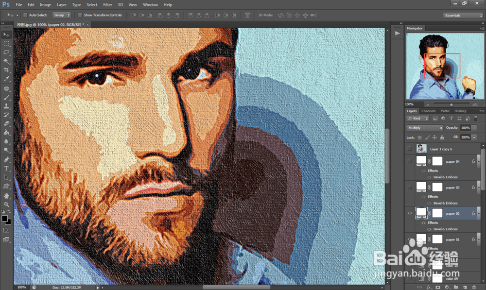 油画效果PS动作制作数字油画效果