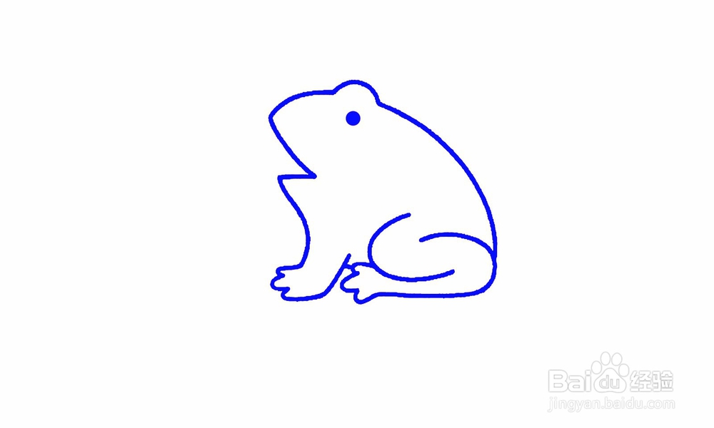 简笔画蹲着的青蛙怎么画?