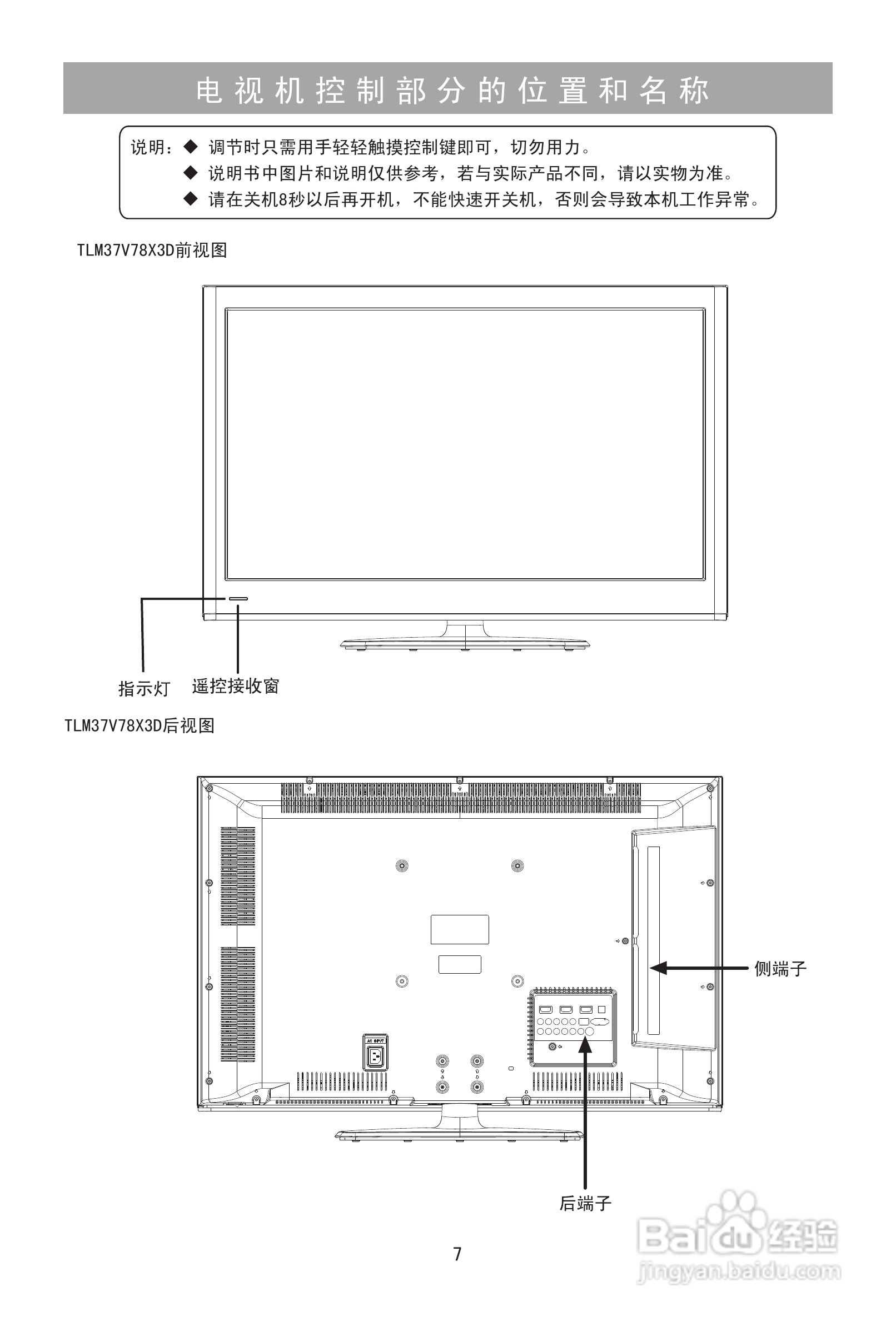 海信TLM32V78X3D液晶彩电使用说明书:[1]