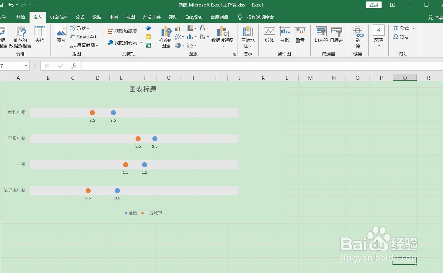 使用EXCEL制作滑珠图？