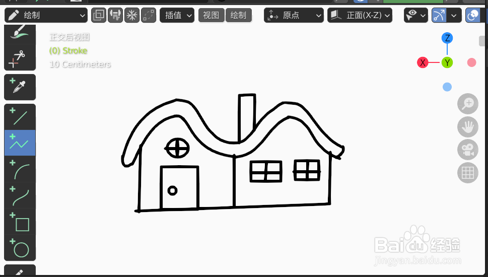 如何使用blender2.9快速设计雪房子的2D简图模型
