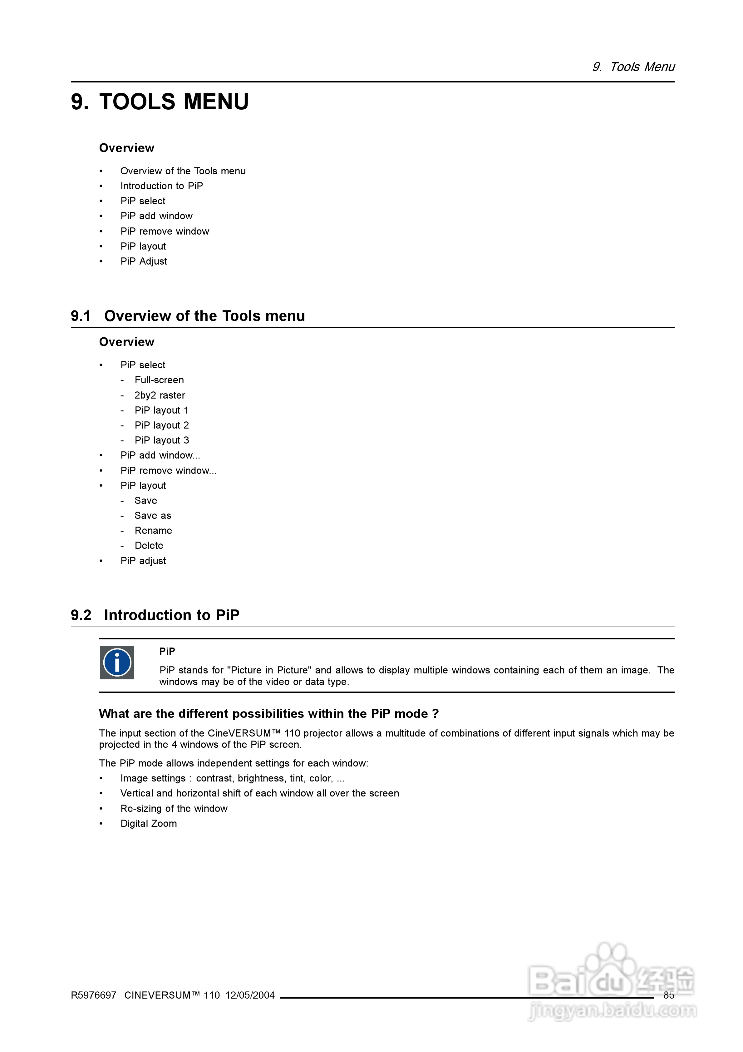 Barco巴可 Cine VERSUM 110投影机说明书:[9]