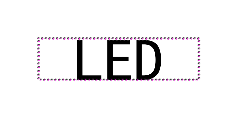 怎样用PS仿制LED广告招牌