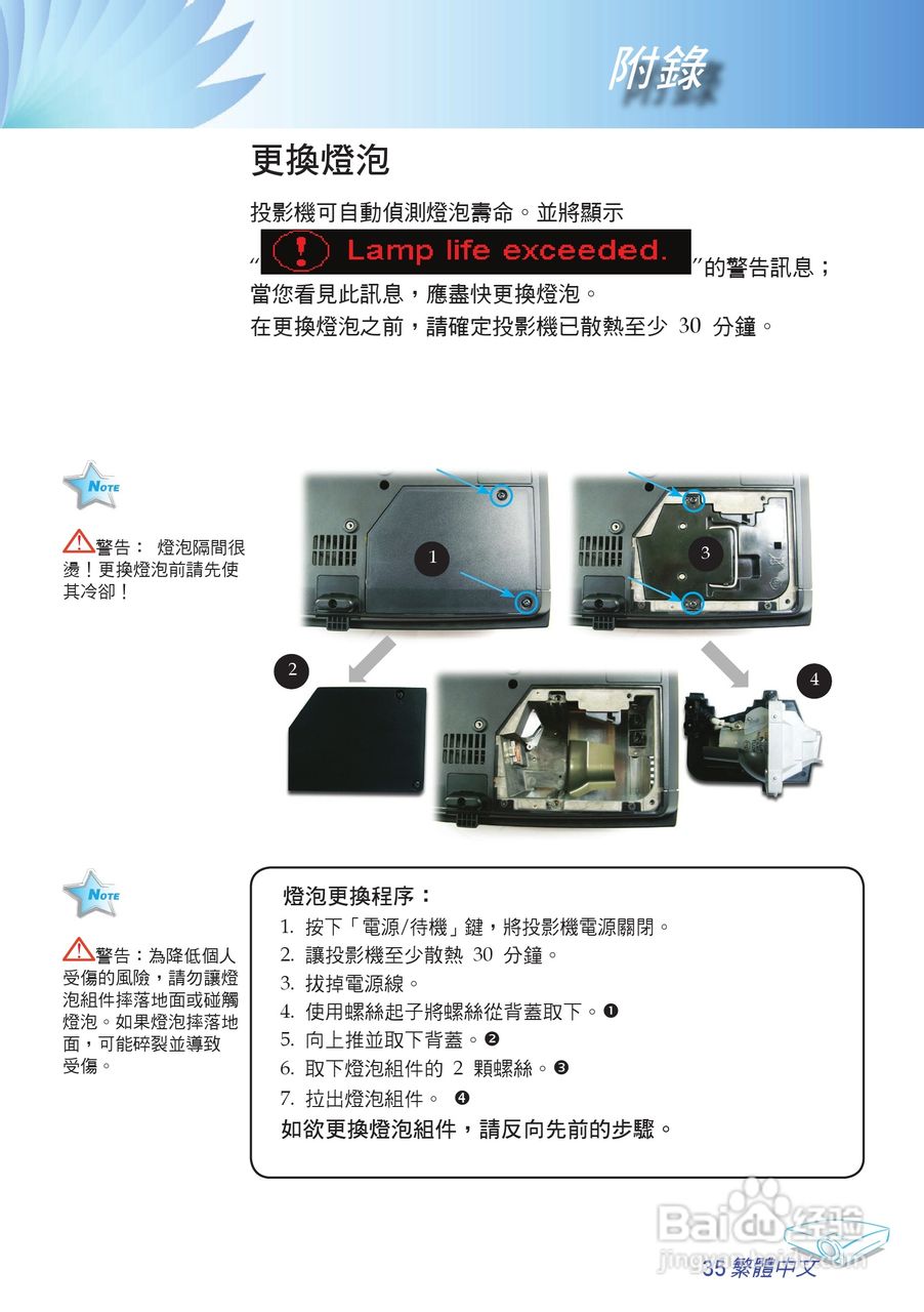 奥图玛投影机EP709型说明书:[4]