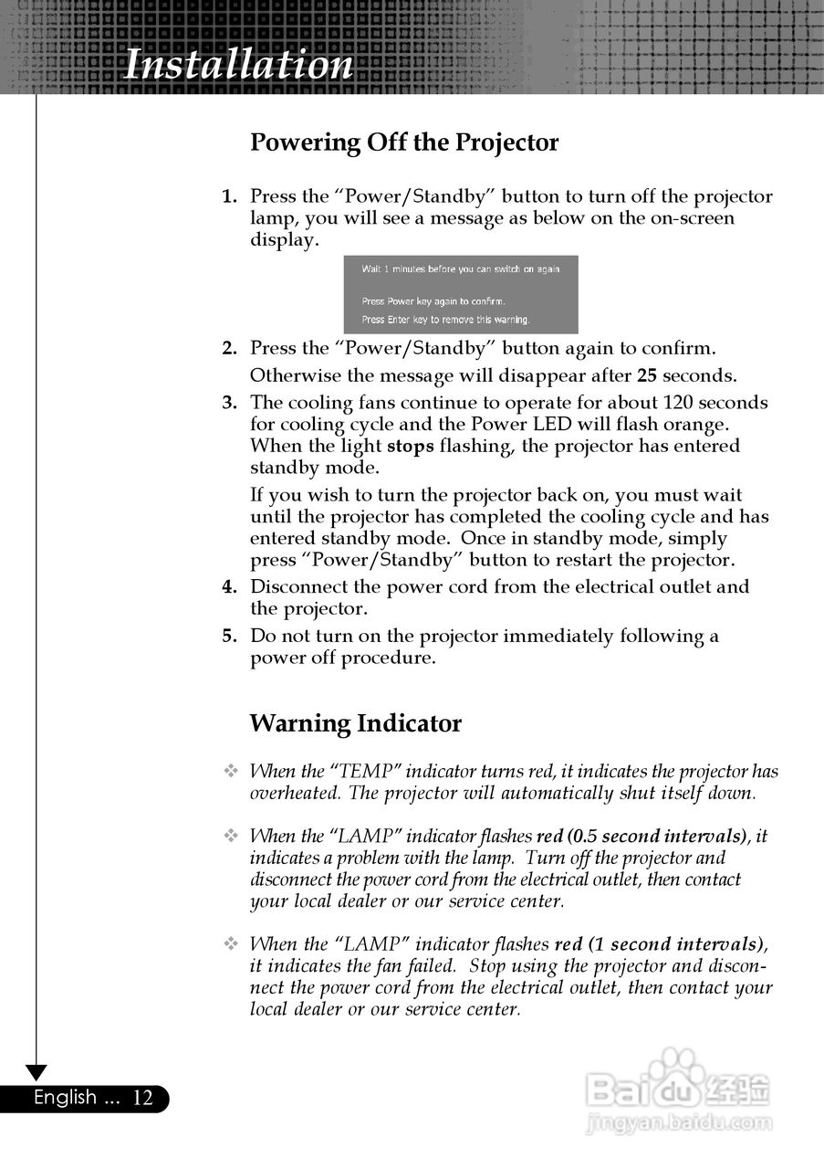 奥图玛投影机EP729型说明书:[2]