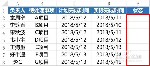 Excel如何制作项目进度跟踪管理表_图标表示状态