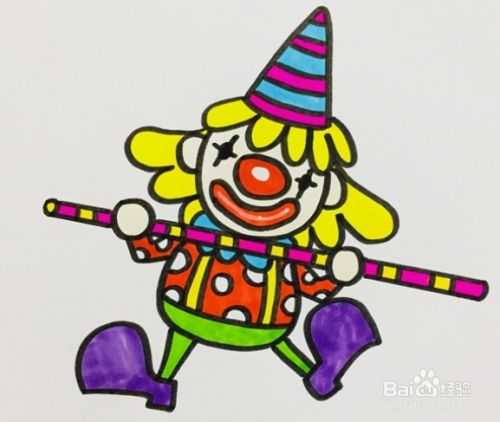 小丑的简笔画怎么画