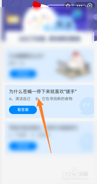 蚂蚁庄园为什么苍蝇一停下来就喜欢搓手
