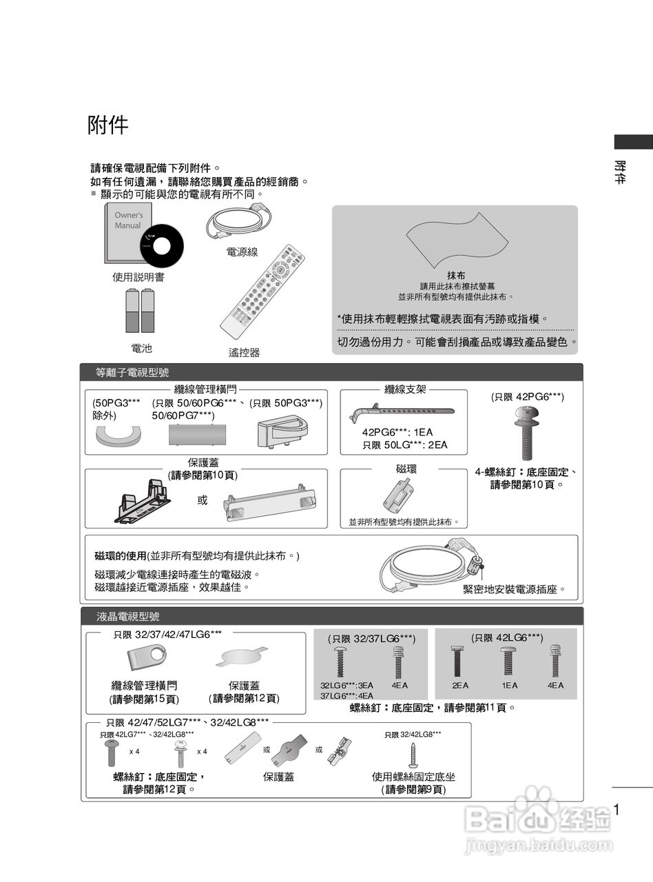 LG 42PG60UR彩电使用说明书:[1]