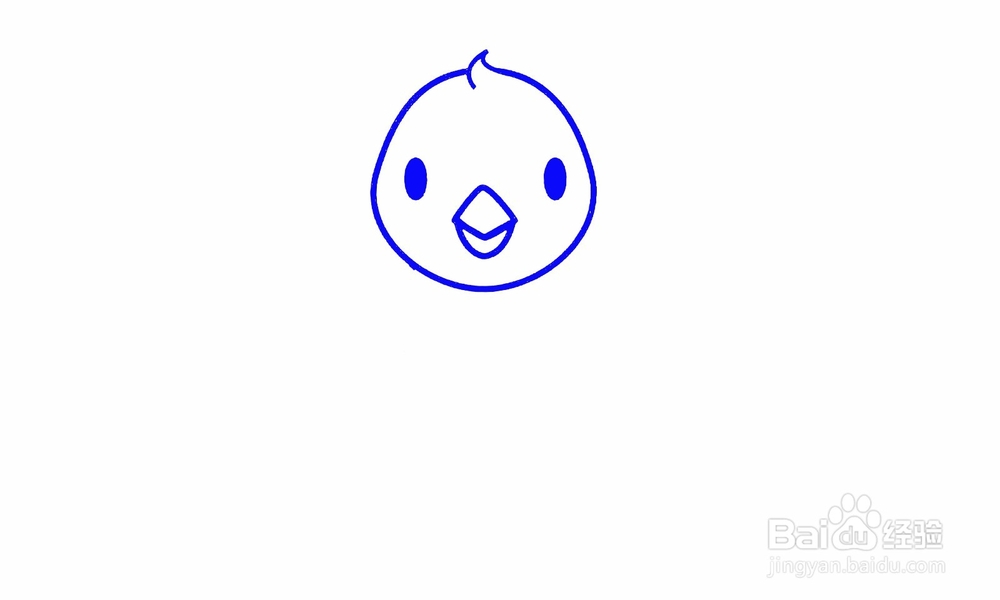 简笔画站着的小鸡怎么画