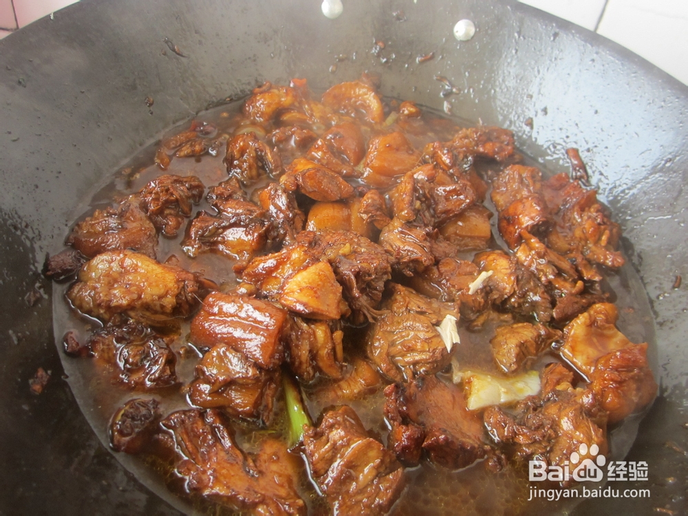 美食红烧肘子肉块