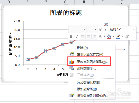 怎么修改excel图表的图表类型