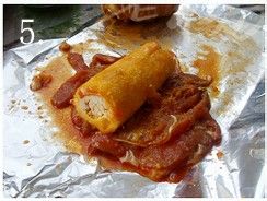 蛋黄鸡肉卷的做法