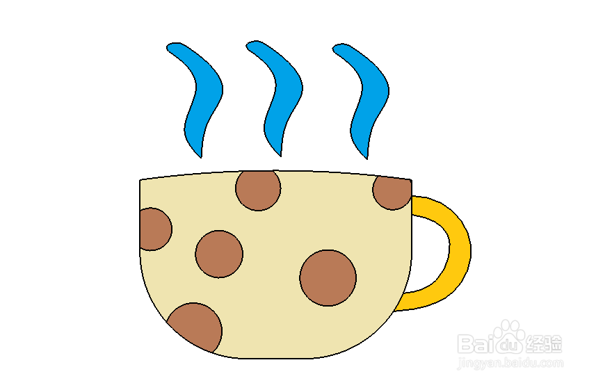咖啡杯的简笔画