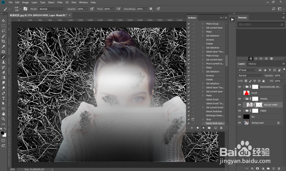 PS一键合成阴森恐怖血腥吸血鬼人像效果