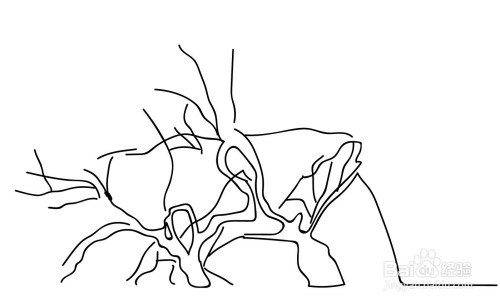 枯藤老树昏鸦简笔画