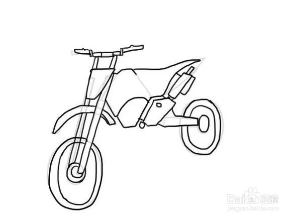 如何画摩托车