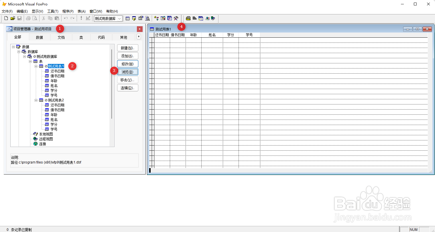 VF9.0利用字段选择器，对表追加记录