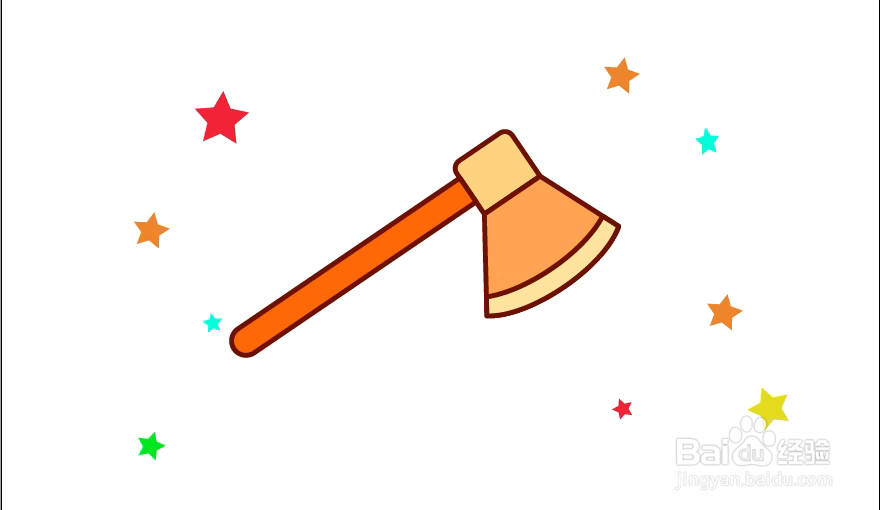 怎样在illustrator中绘制斧头小图标